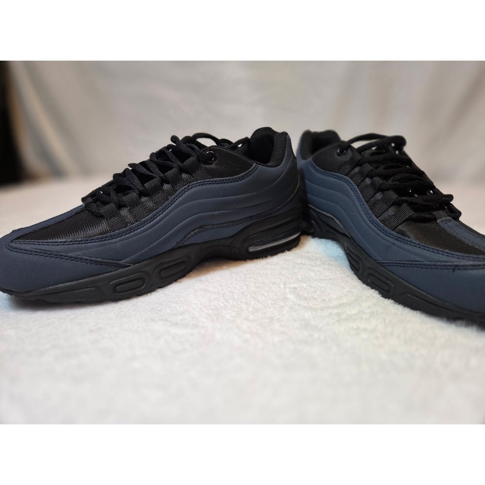 267 Men's 8.5 Black Navy AIR Cushion Sneakers Athletic Running Casual Shoes